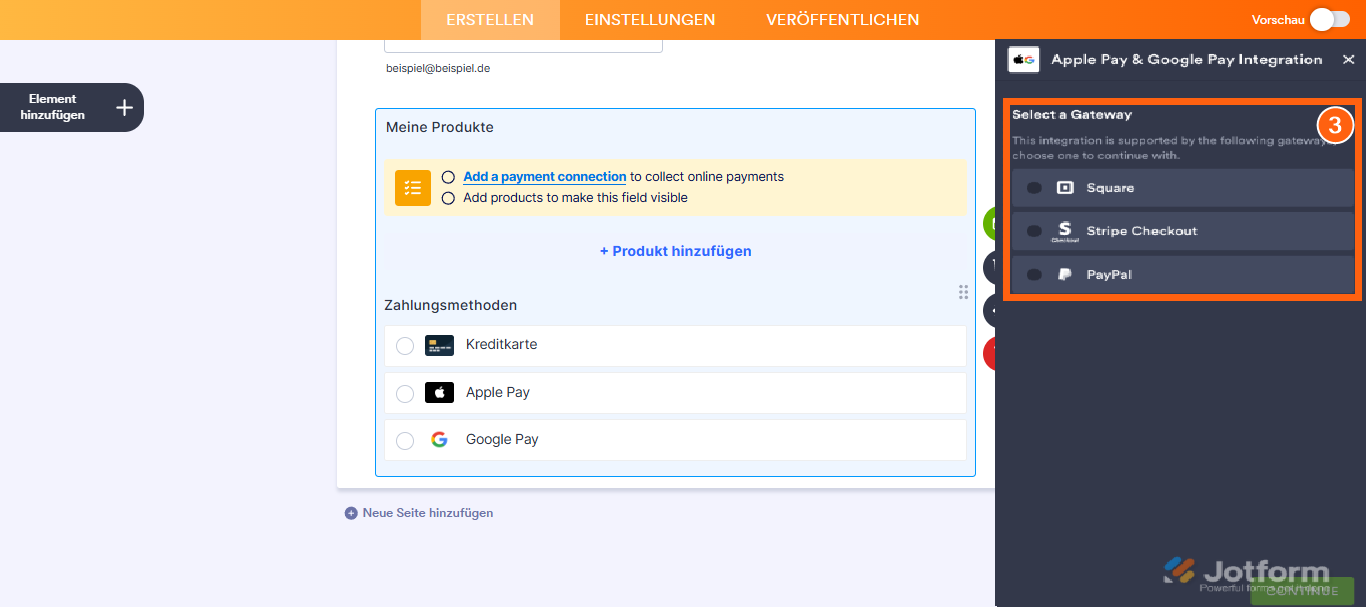 Wie Sie Jotform mit Apple Pay und Google Pay integrieren Image-3