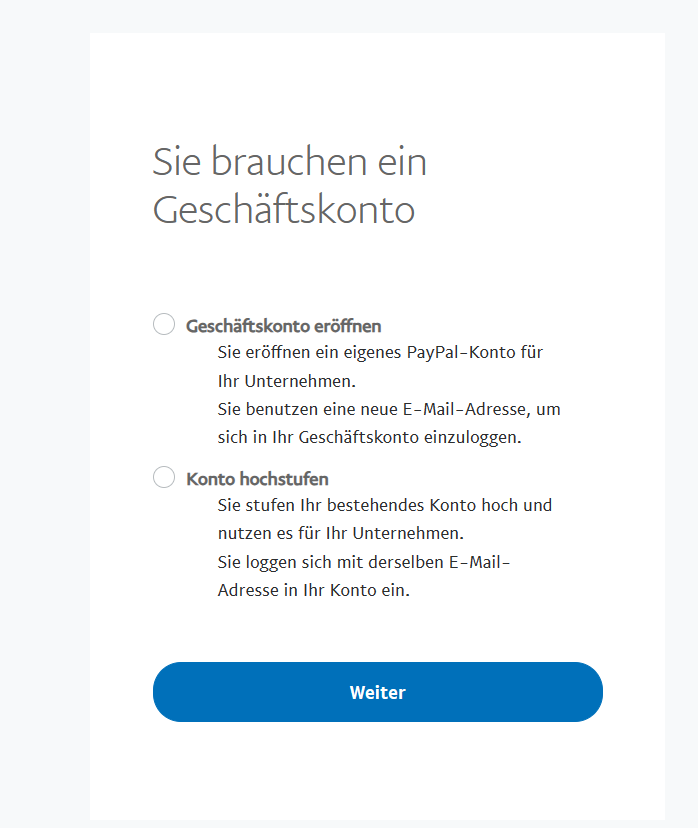 PayPal Konto hochstufen - Bild 1