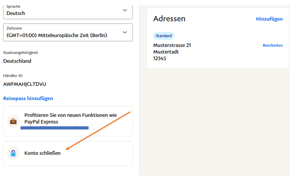 Wie man ein PayPal Geschäftskonto löscht und schließt - Bild 1