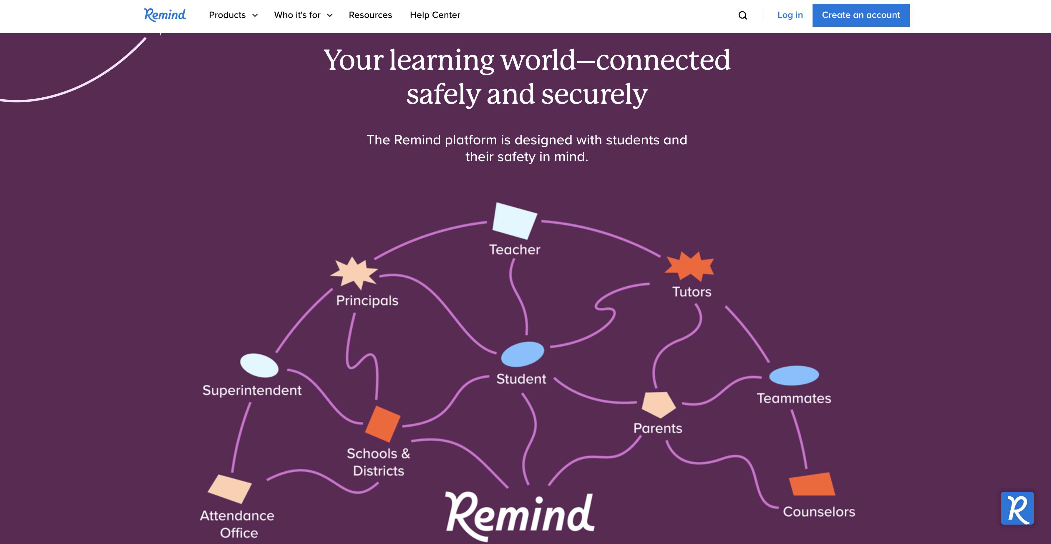 Remind Landing Page