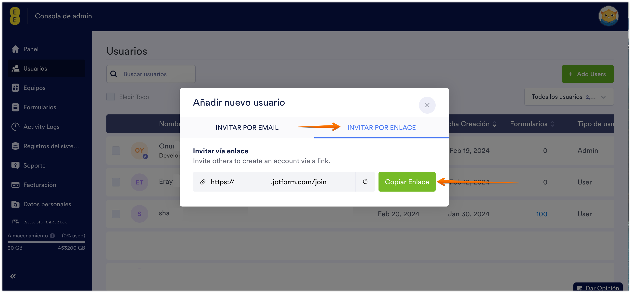Cómo crear un nuevo usuario o administrador en Jotform Empresarial Image-6