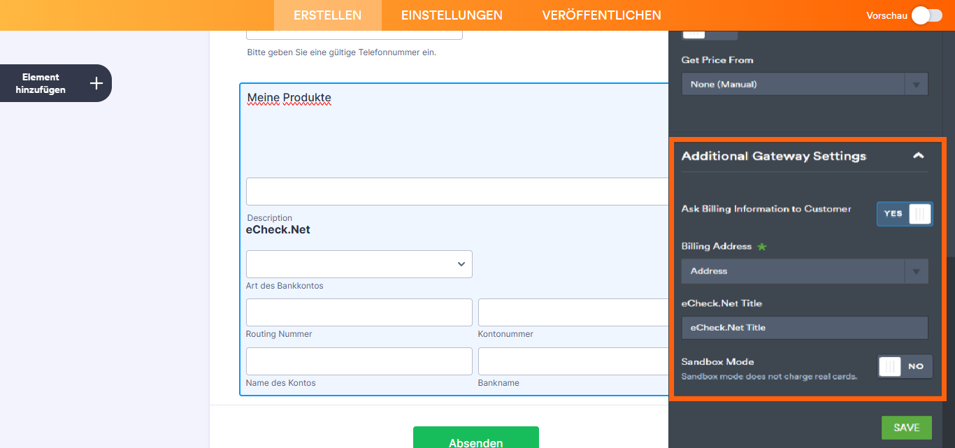 Wie Sie eCheck