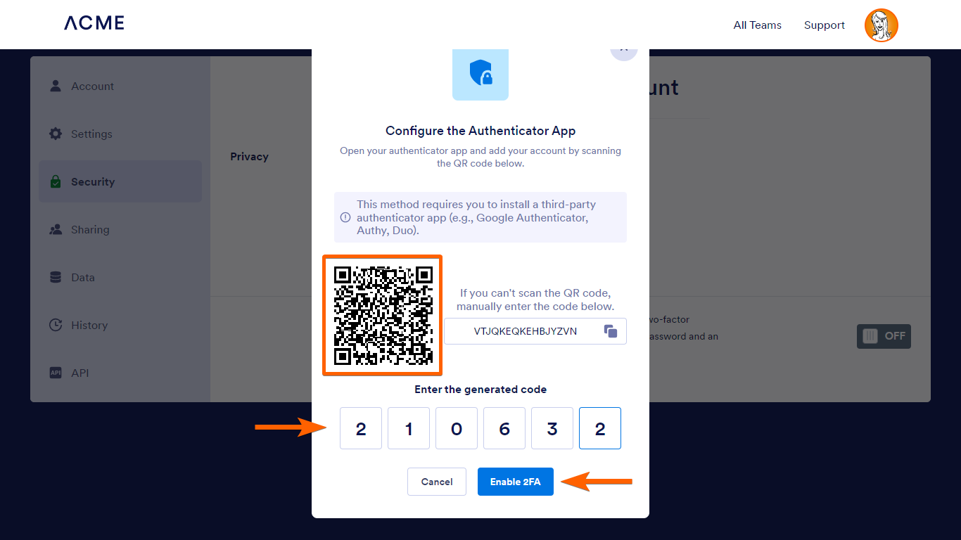 Wie Sie die Zwei-Faktoren-Authentifizierung (2FA) in Jotform Enterprise aktivieren und einrichten Image-5