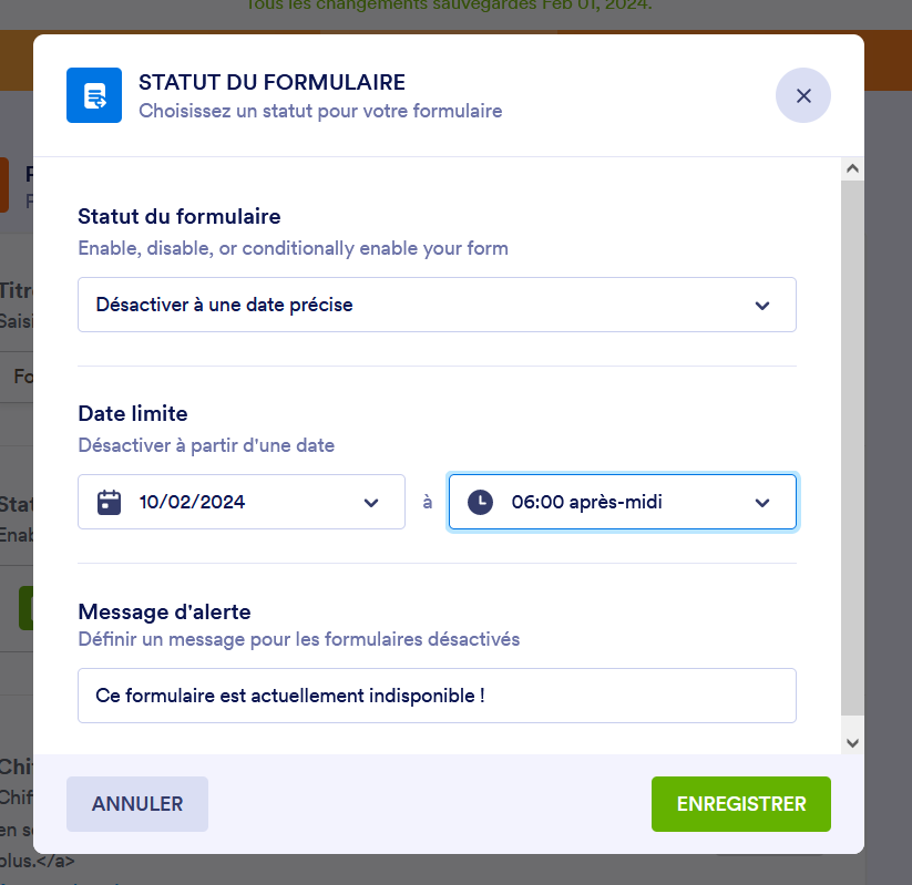 Comment fixer des limites temporelles dans Google Forms Image-8