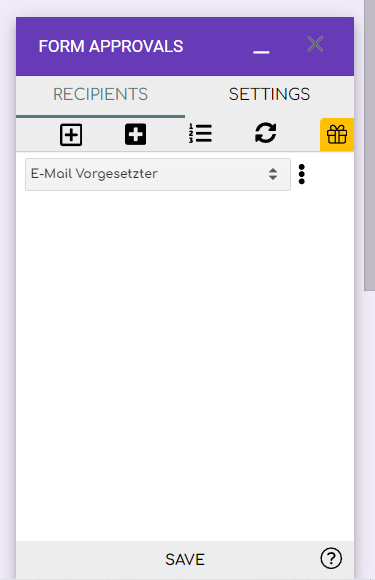 Ein Screenshot des Hauptmenüs für das Add-on Form Approvals für Google Formulare
