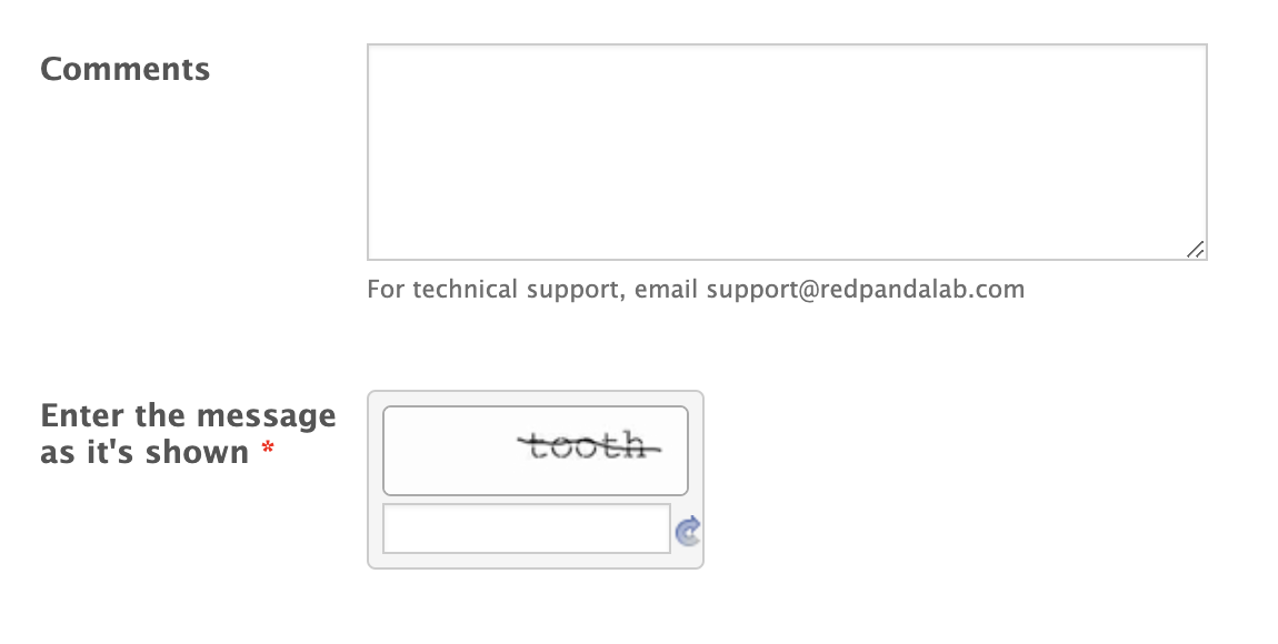 Screenshot of Jotform's reCAPTCHA functionality