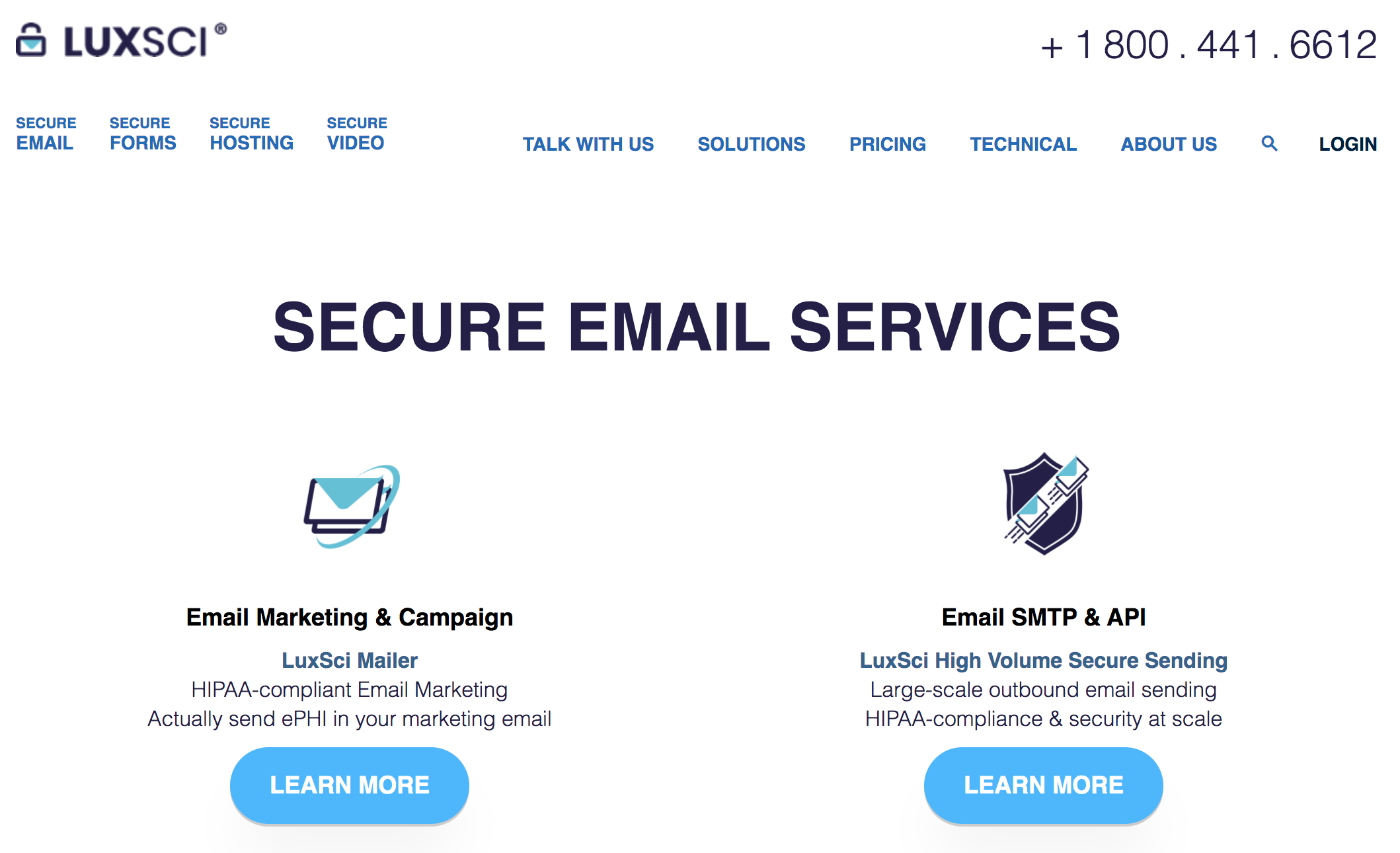 luxsci hipaa compliant email