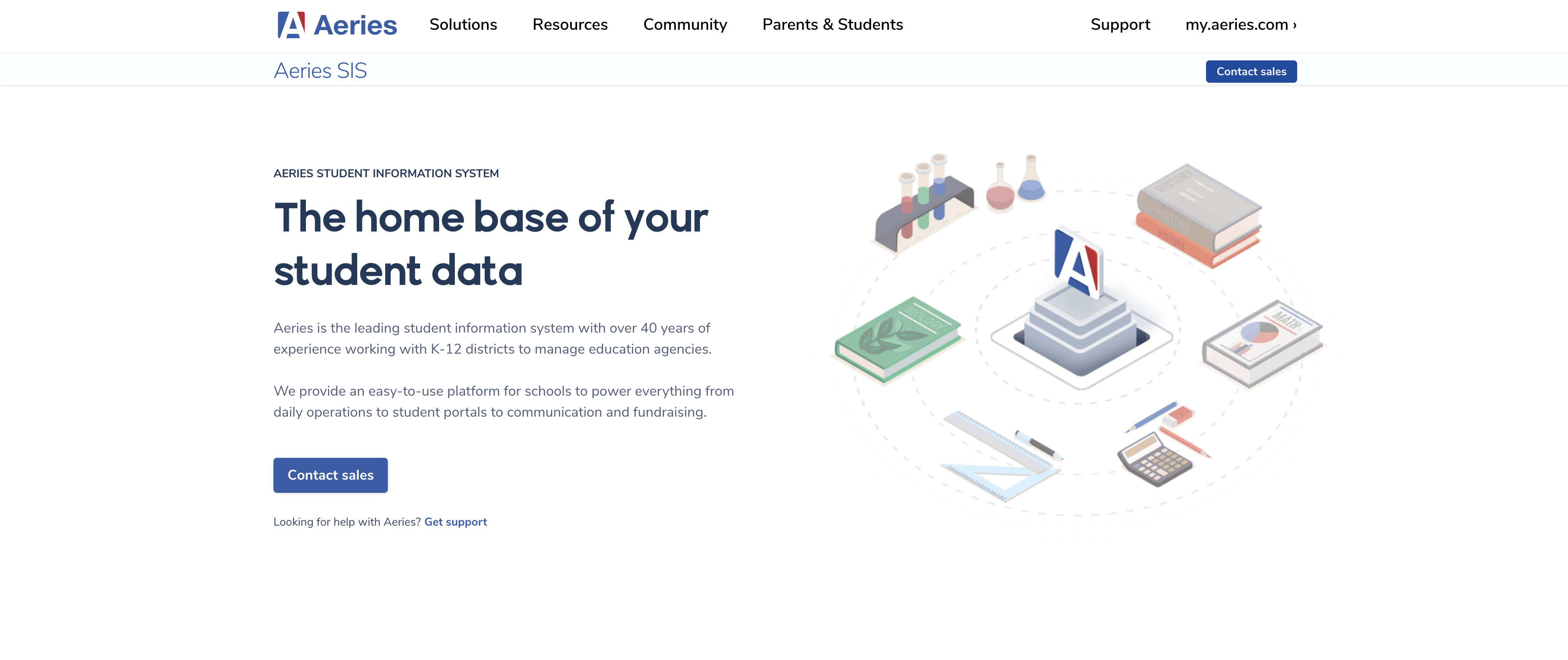 Aeries Landing Page