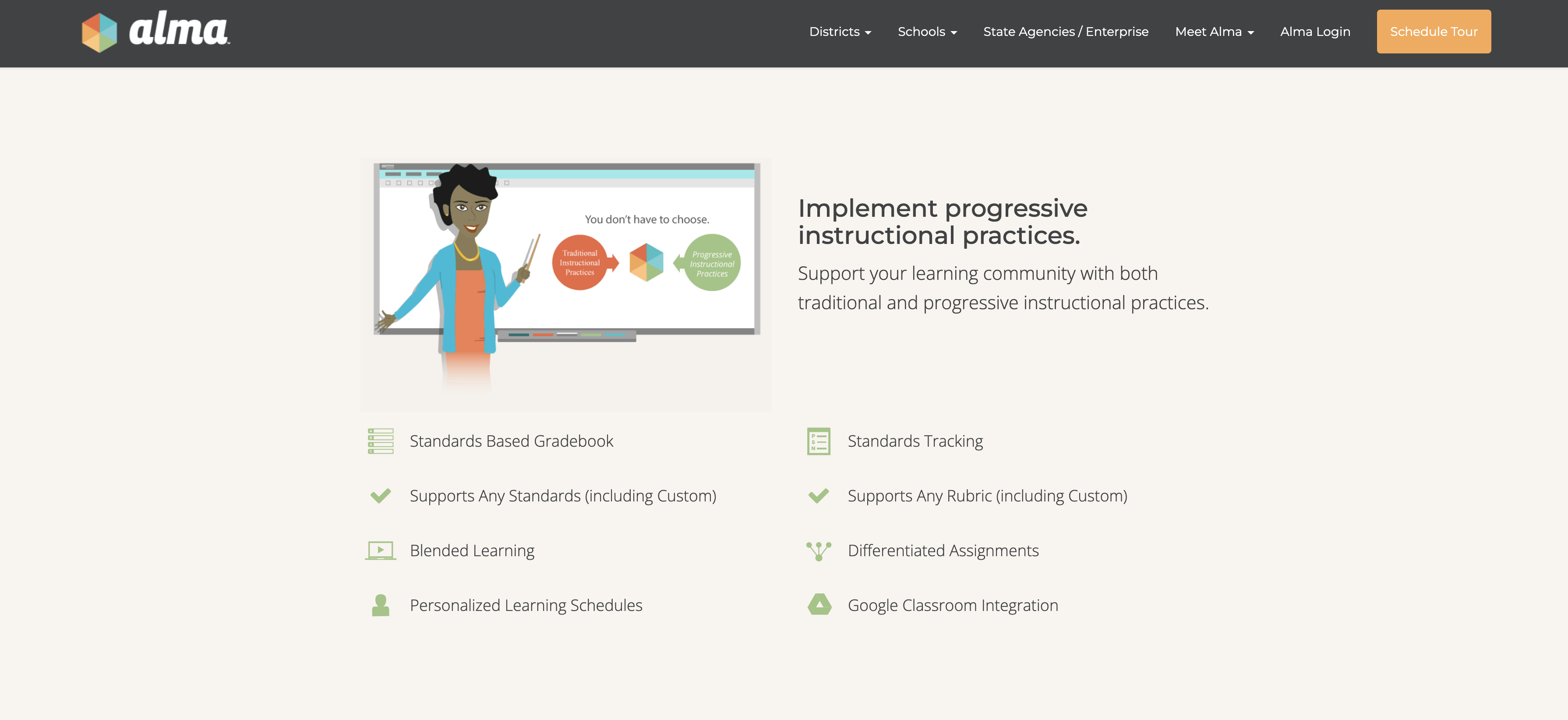 Alma Landing Page