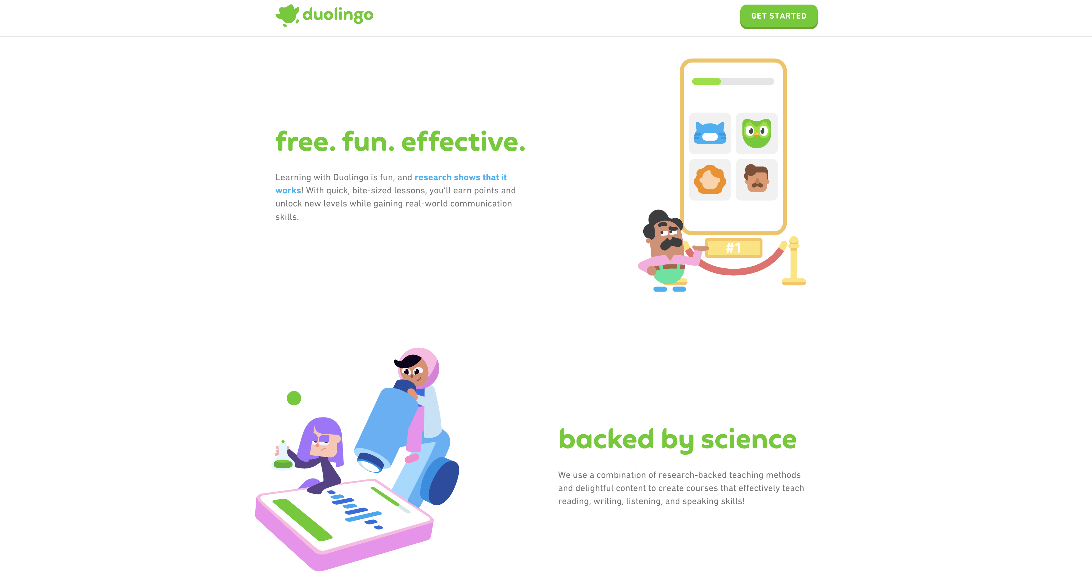 Duolingo Landing Page