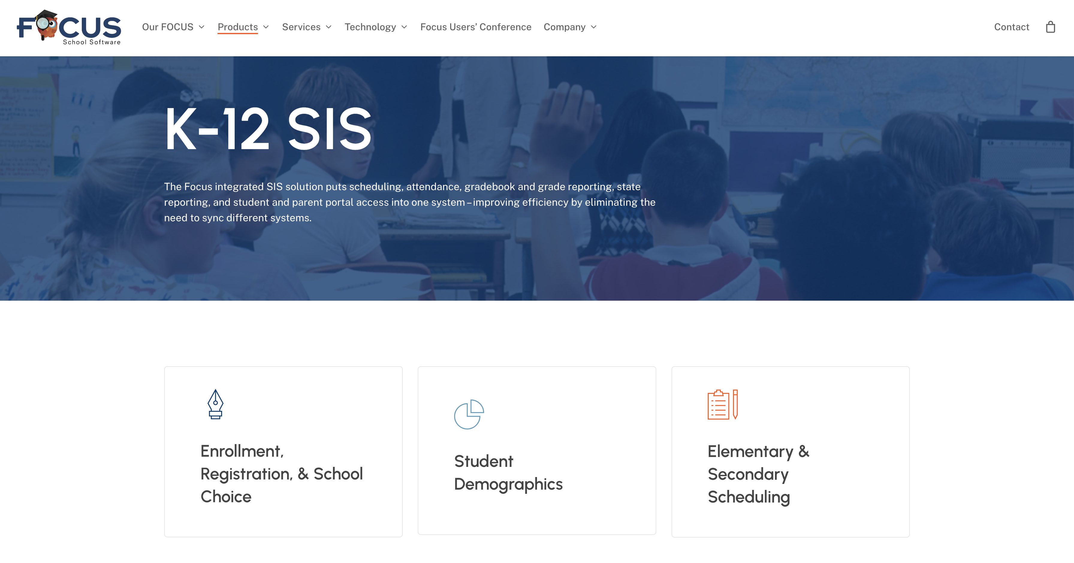 Focus Landing Page