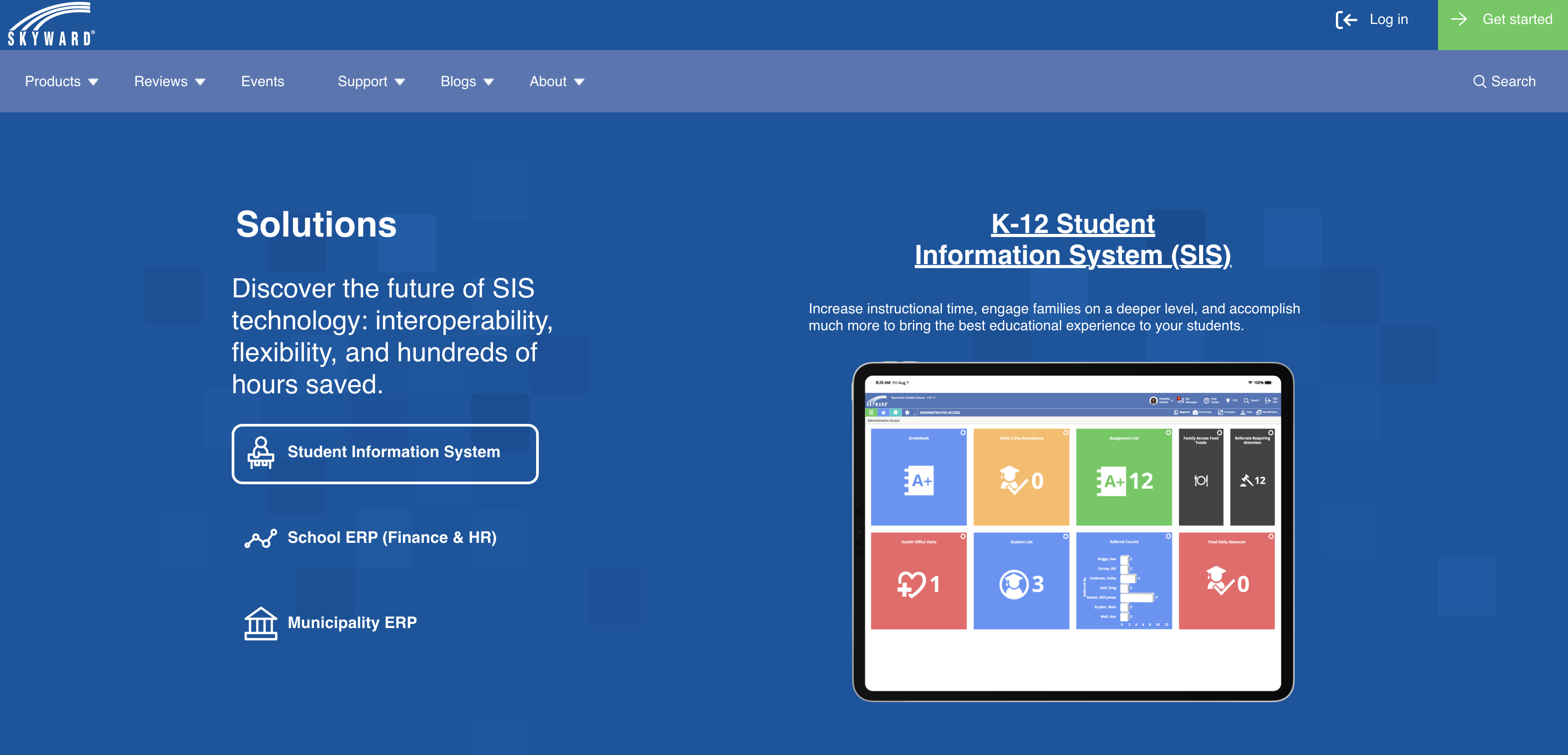 Skyward Landing Page