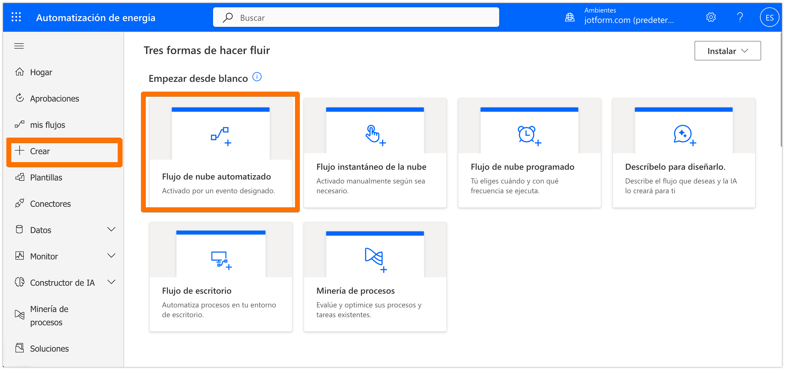 Cómo utilizar Jotform Empresarial en Microsoft Power Automate Image-1