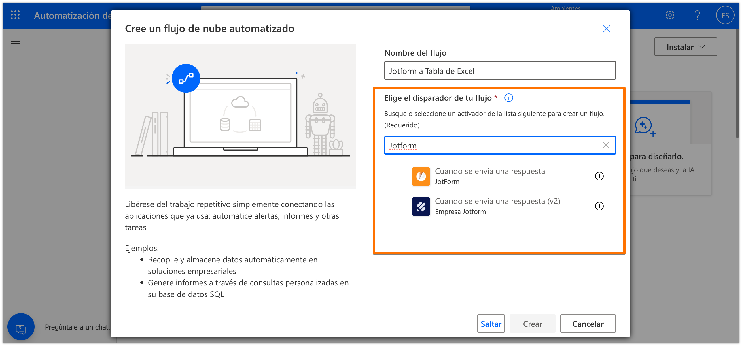 Cómo utilizar Jotform Empresarial en Microsoft Power Automate Image-2