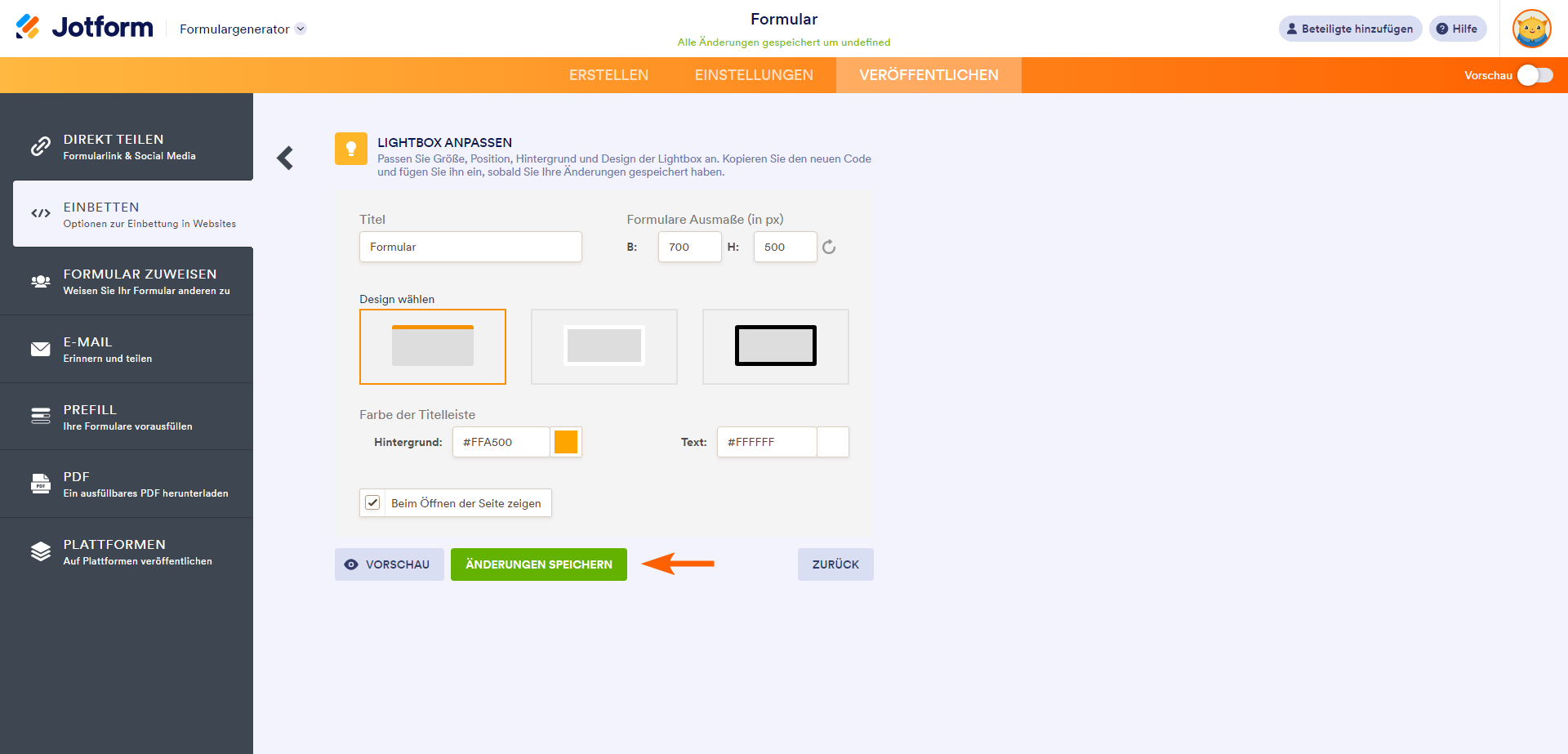Cookies verwenden, um ein Lightbox-Formular pro Browser-Sitzung automatisch zu öffnen Image-3