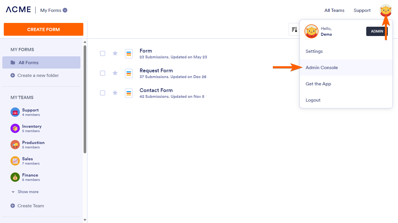 How to Use Jotform Enterprise Admin Console Image-1