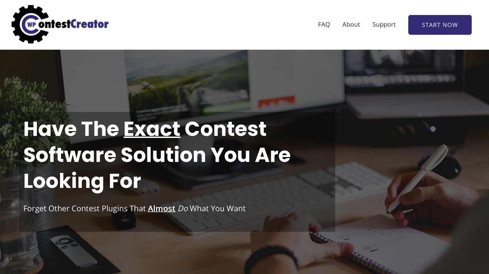 WP Contest Creator Landing Page