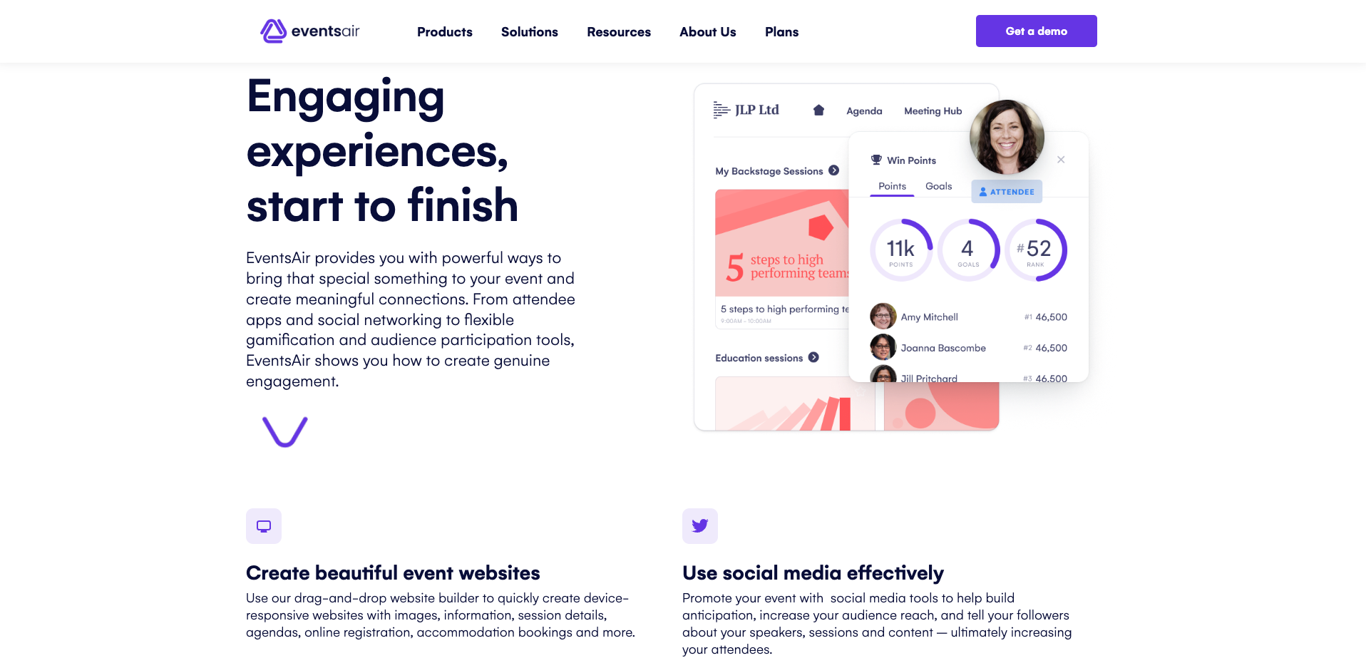 EventsAIR Landing Page