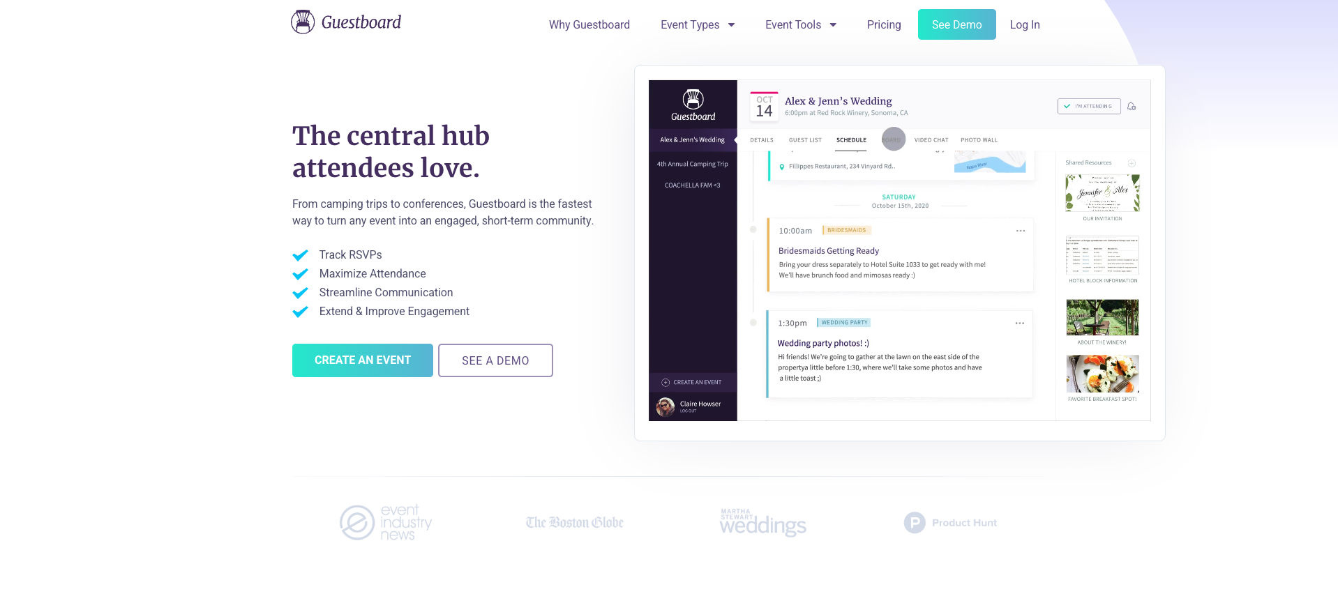 Guestboard Landing Page