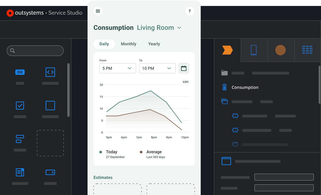 User Interface of OutSystems