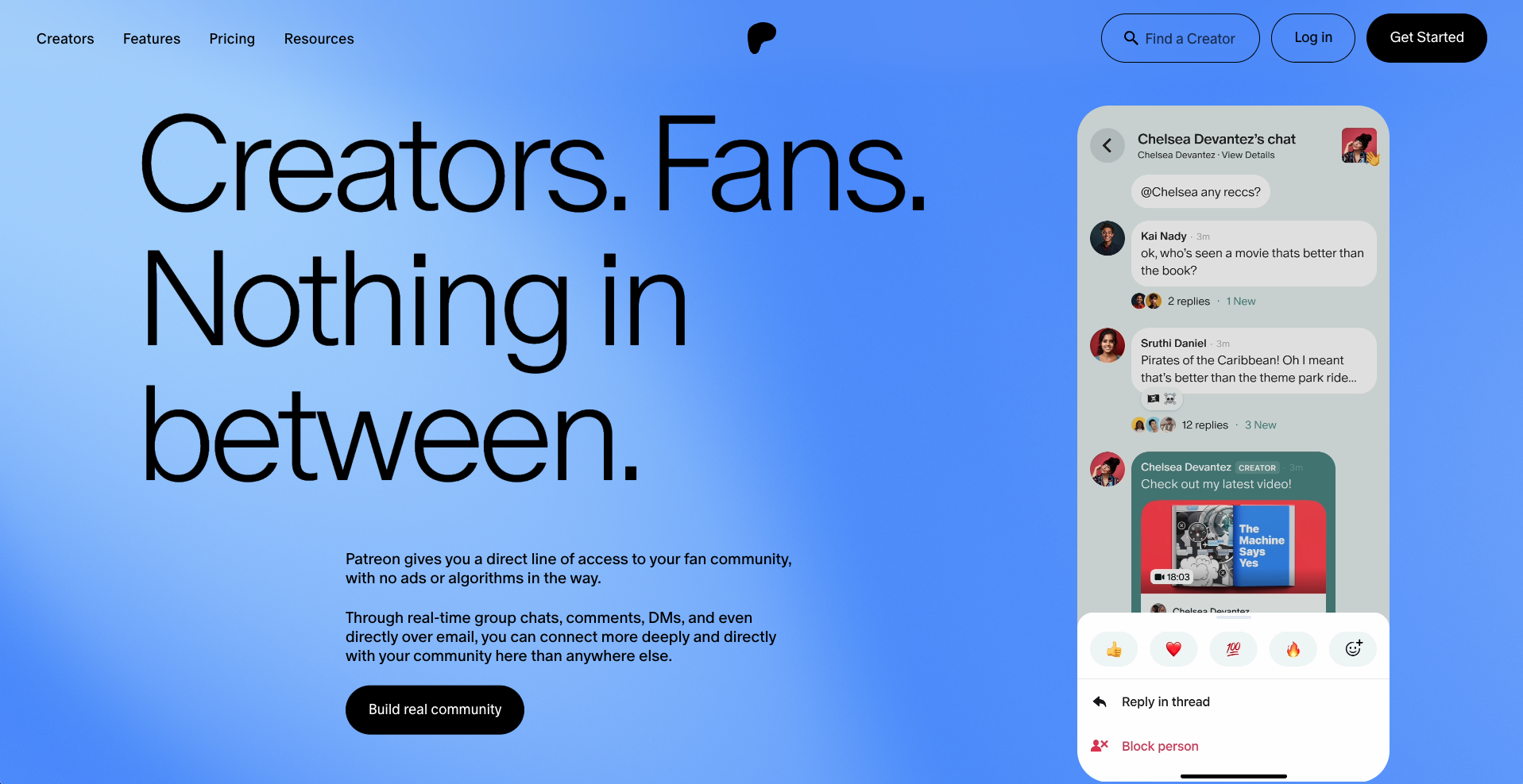 Patreon Landing Page