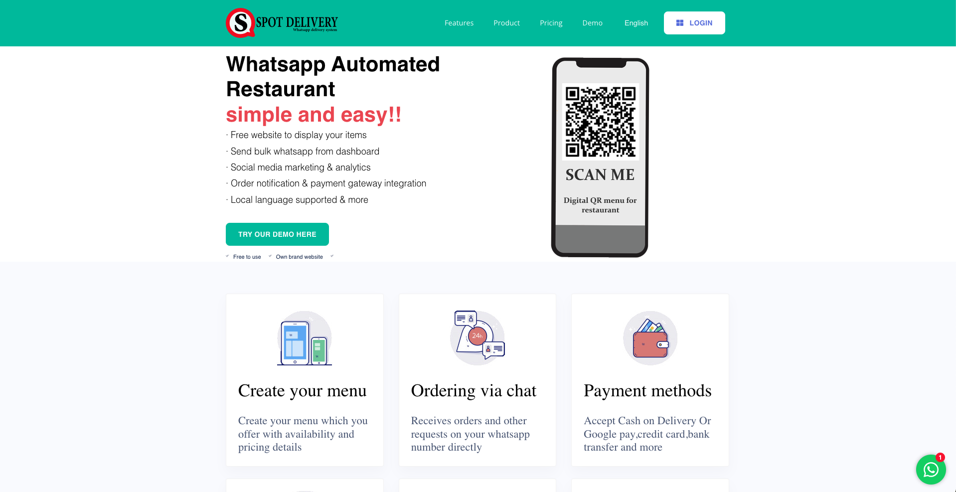 Spot Delivery Landing Page