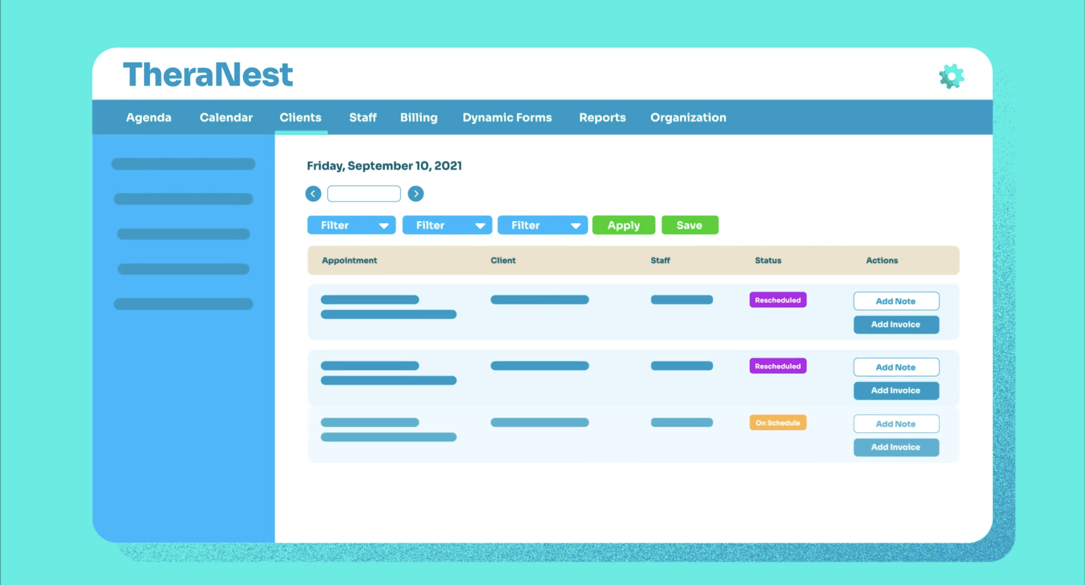 User Interface of TheraNest