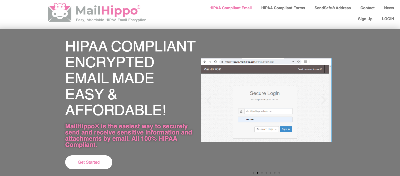 MailHippo's pricing plan landing page of mailhippo