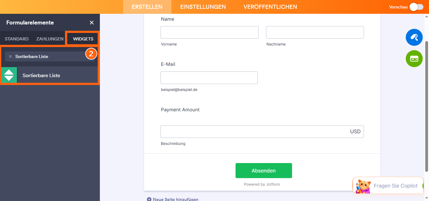 Wie Sie eine Ranking-Frage in ein Formular einfügen Image-2