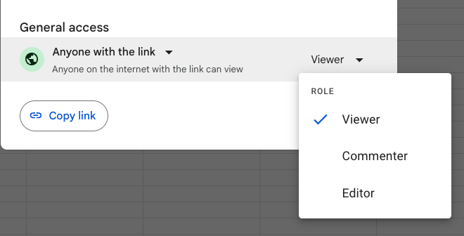 Impostare i permessi degli individui dalla sezione Accesso Generale in Google Forms