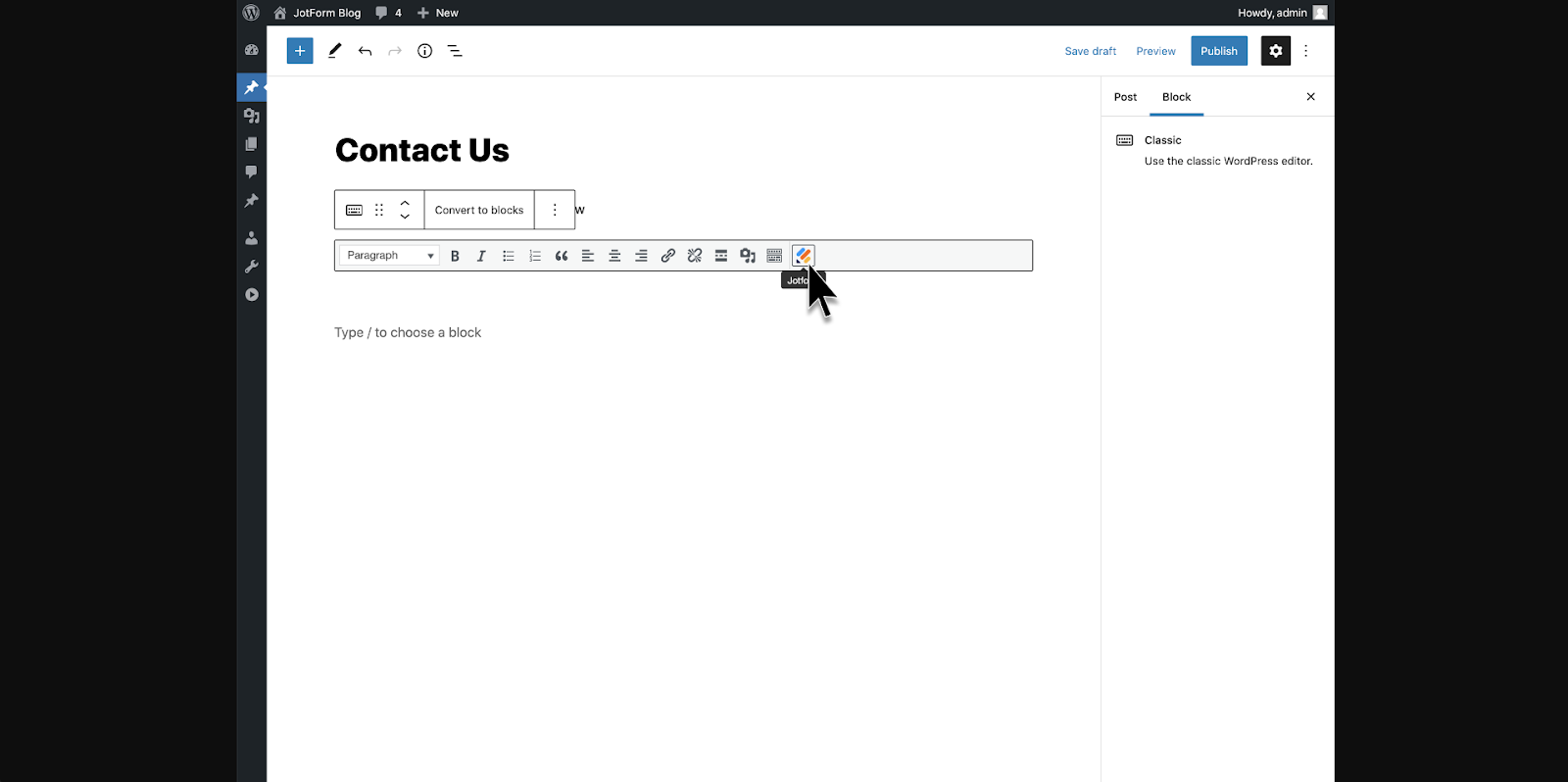 Jotform WordPress Plug-in