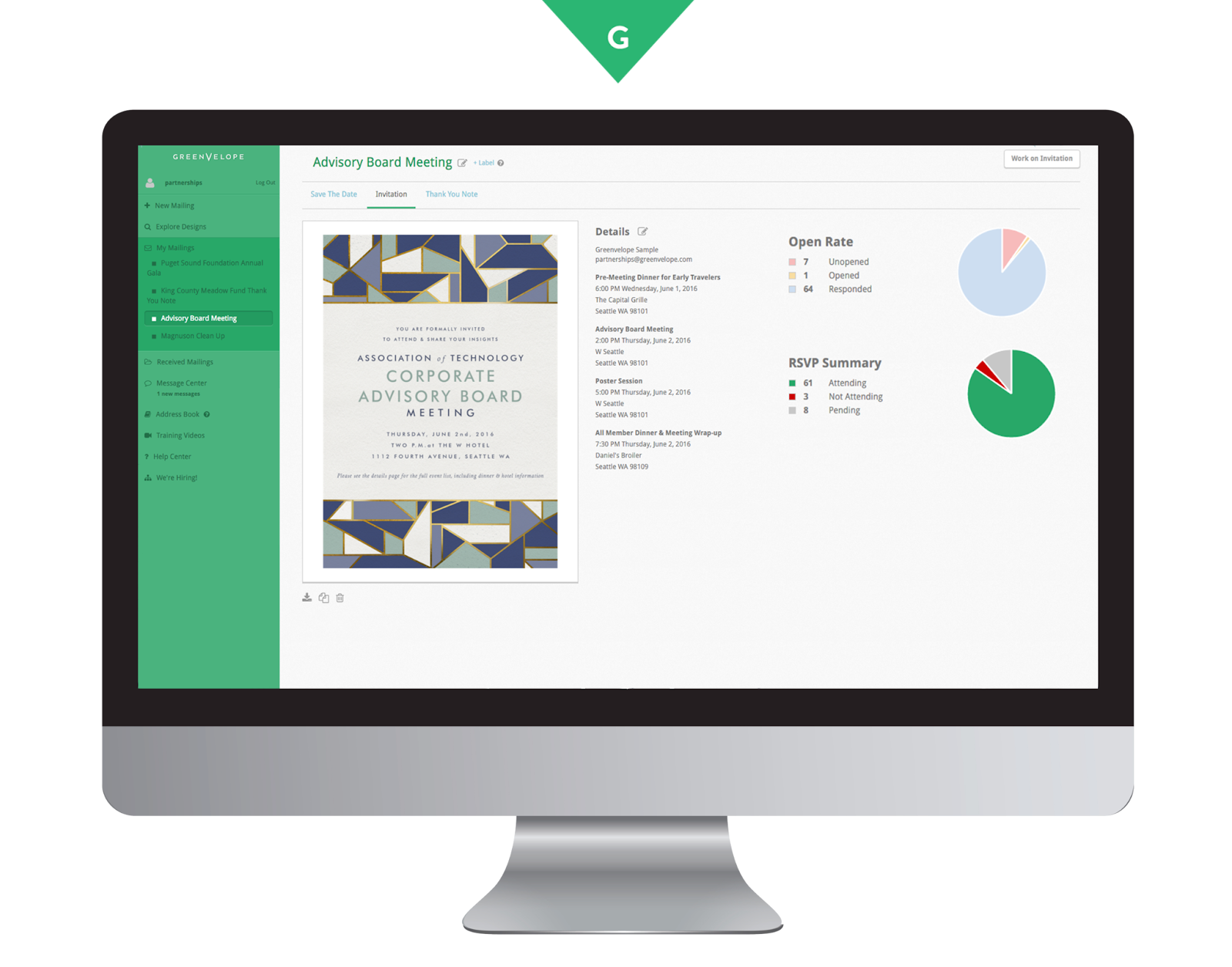Greenvelope User Interface