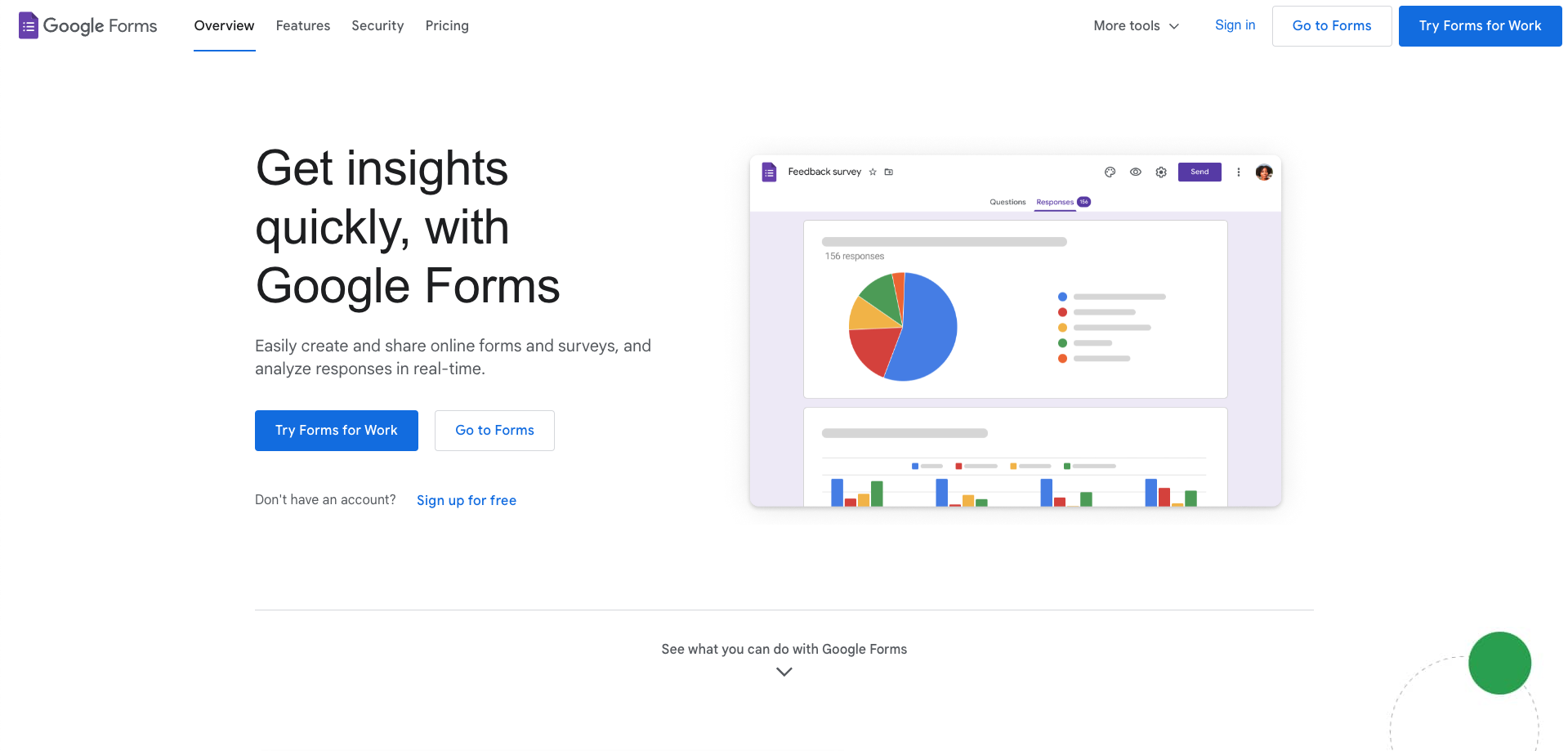 Google Forms Landing Page