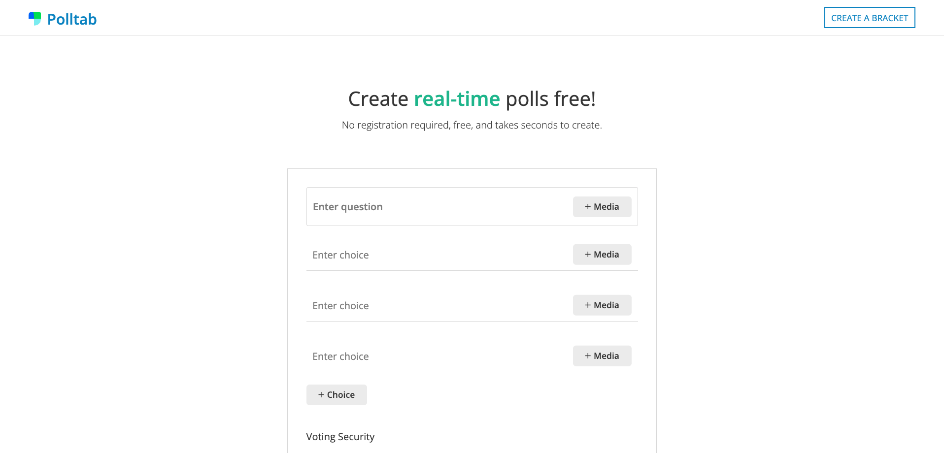Polltab Landing Page