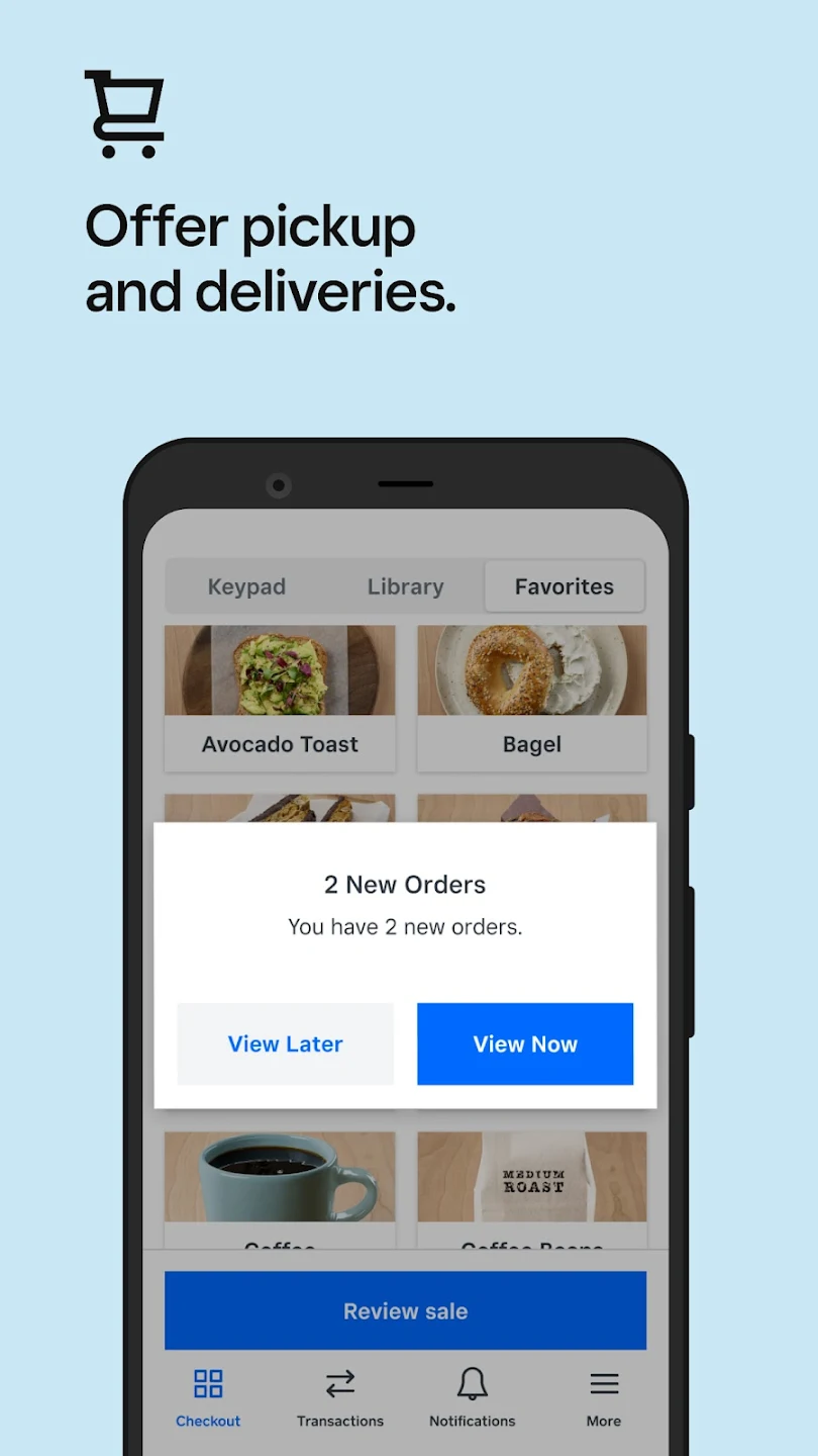 User Interface of Square Point of Sale