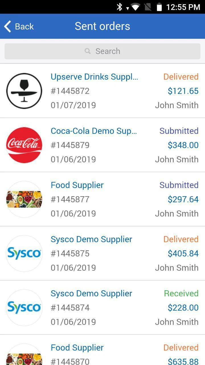 User Interface of Upserve Inventory by Lightspeed