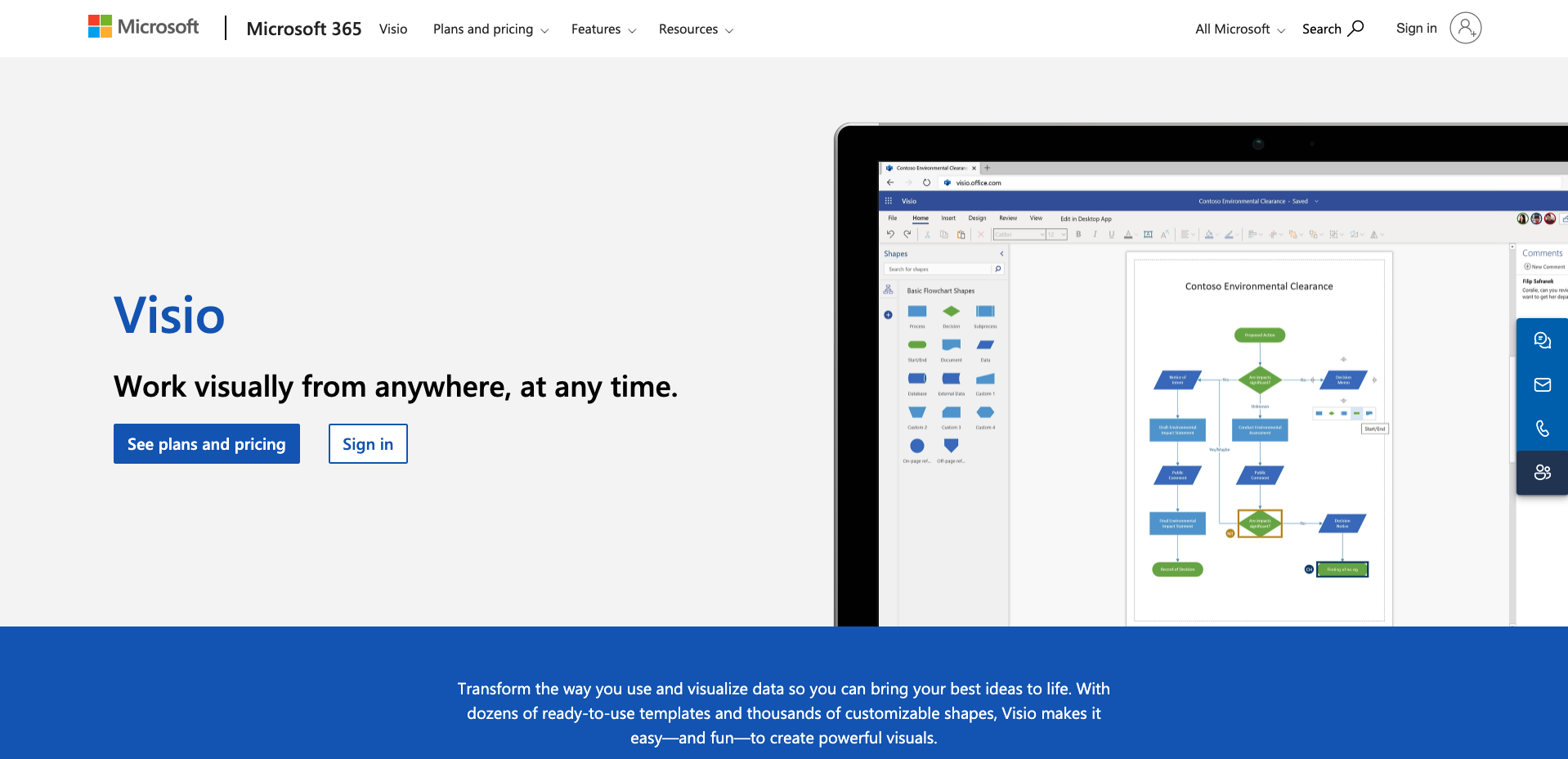 Visio Landing Page