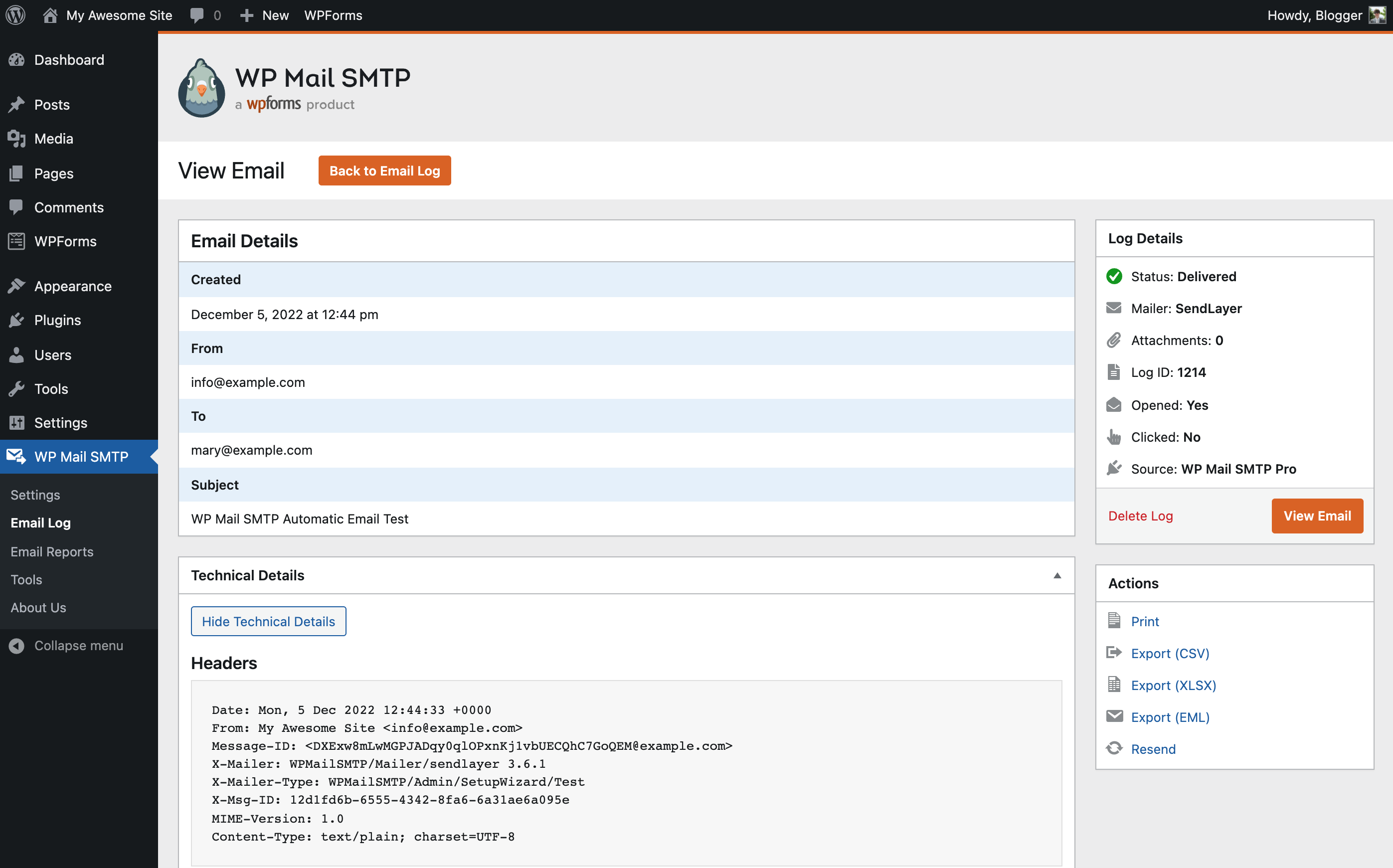 User Interface of WP Mail SMTP