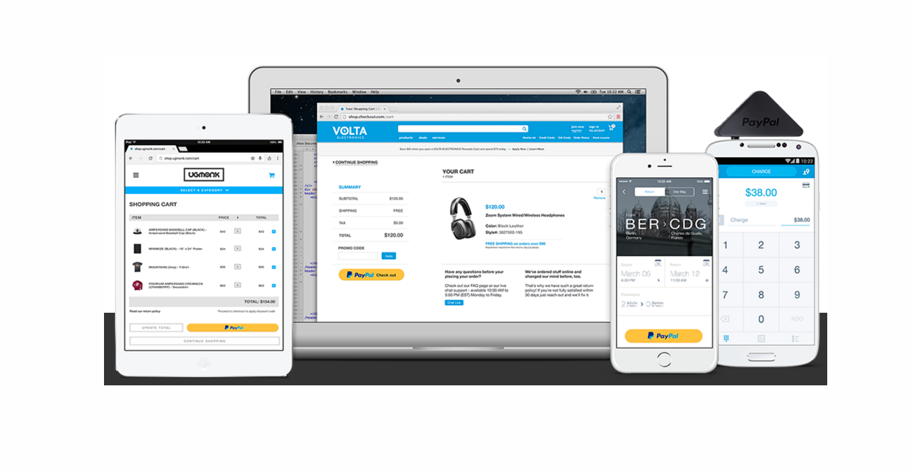user interface of paypal