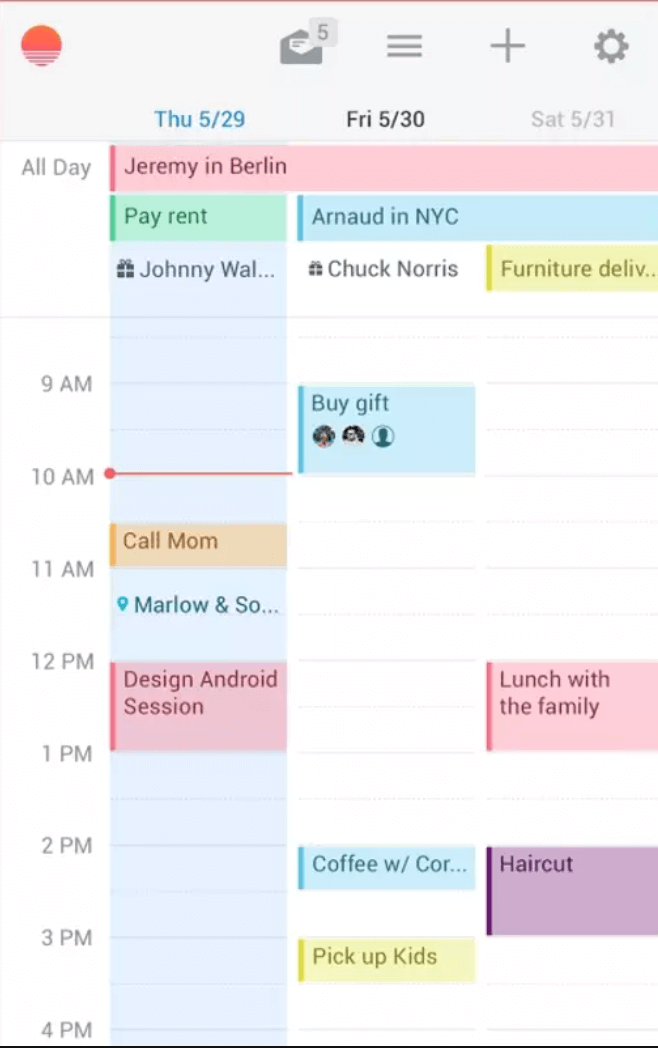 Sunrise Calendar