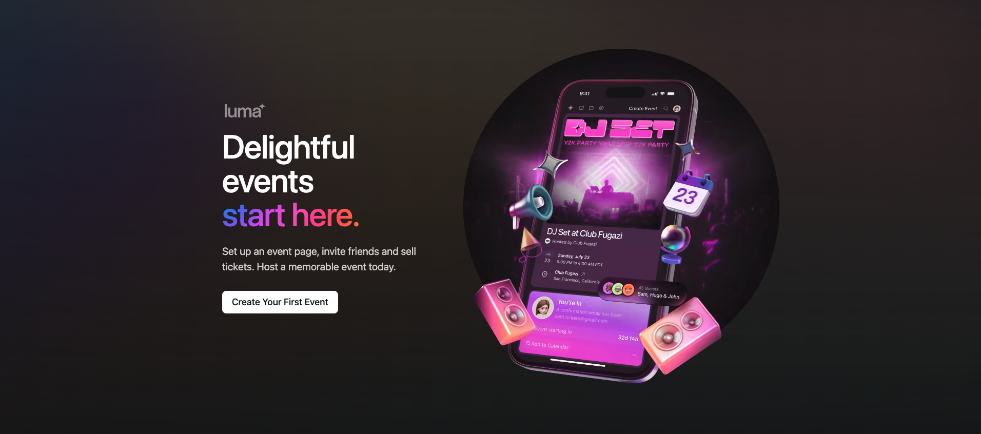 Luma Landing Page