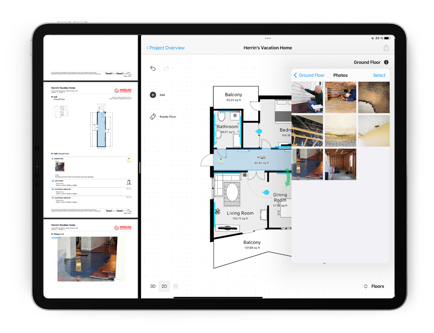 User Interface of magicplan