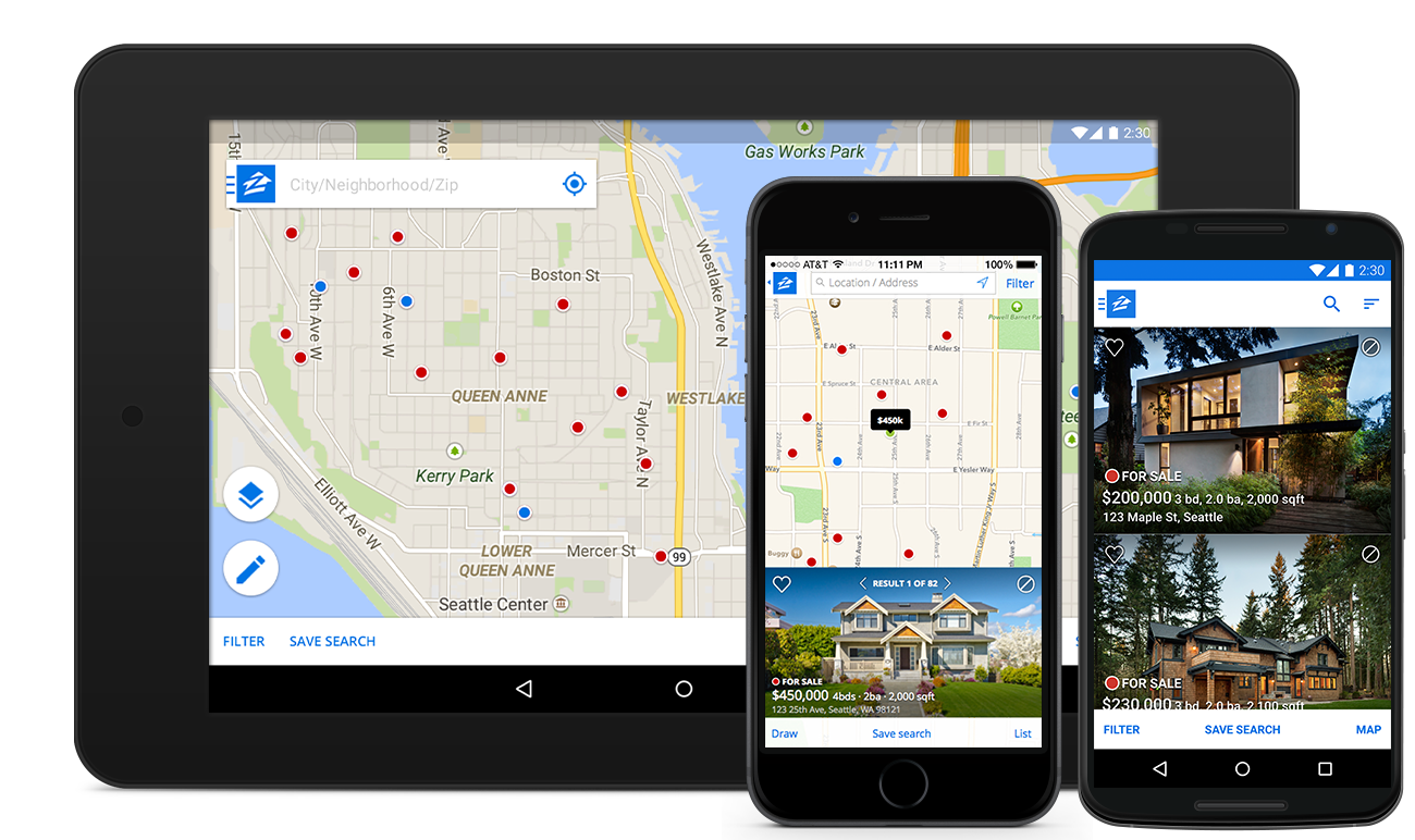 User Interface of Zillow Premier Agent