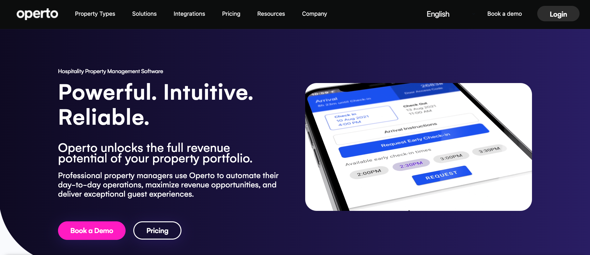 Operto Landing Page