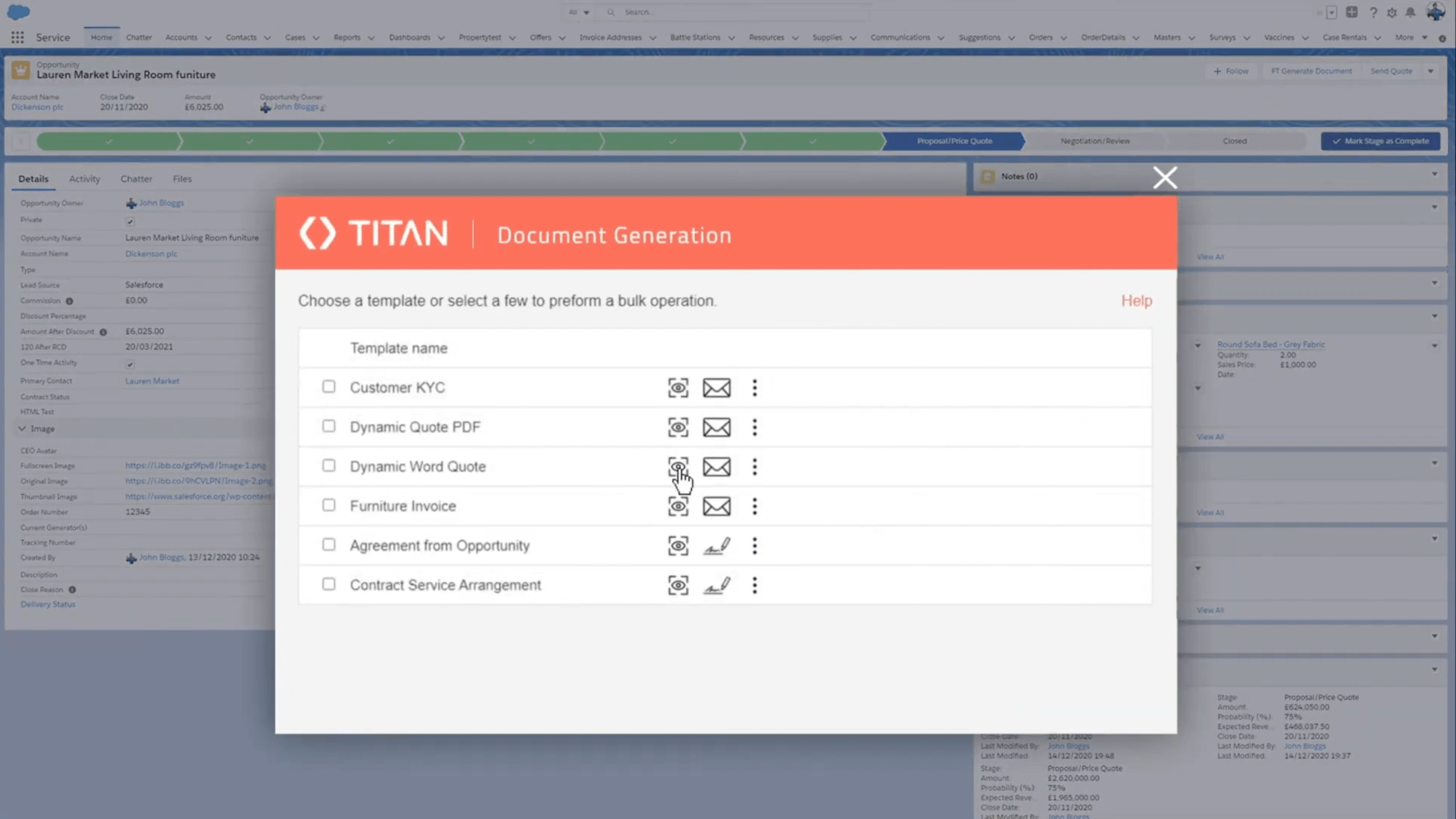 User Interface of Titan Docs