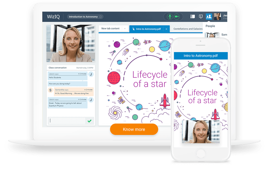 User Interface of WizIQ