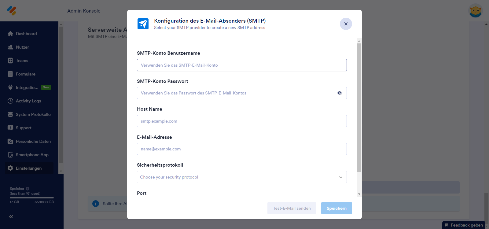 Wie Sie einen Serverweiten benutzerdefinierten E-Mail-Absender per SMTP hinzufügen Image-3
