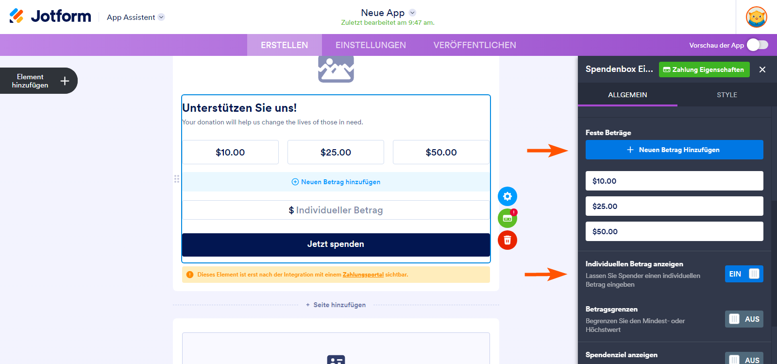 Wie Sie eine Spenden-App erstellen Image-4