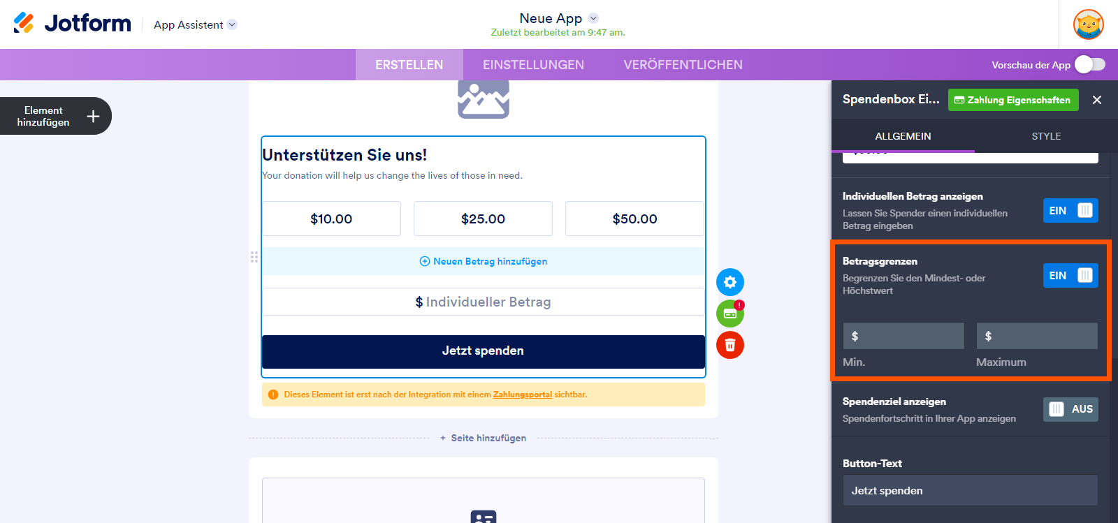 Wie Sie eine Spenden-App erstellen Image-5