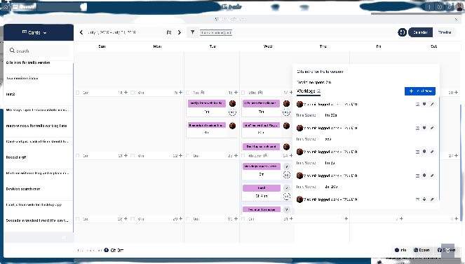 Benutzeroberfläche von Trello